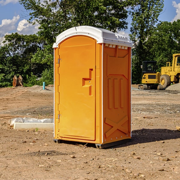 how often are the porta potties cleaned and serviced during a rental period in Wingett Run